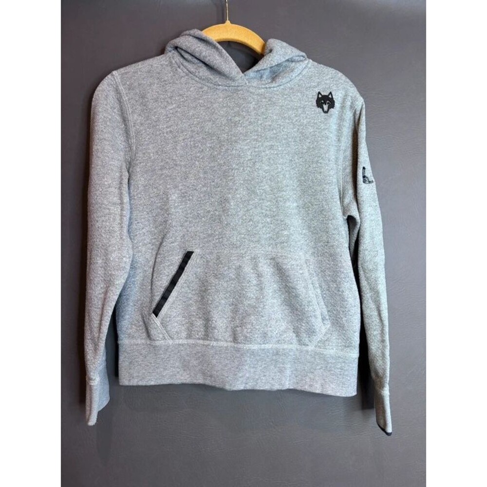 Greyson Kids Large Gray Hoodie Arcola Country Club Wolf Logo Pima Cotton
